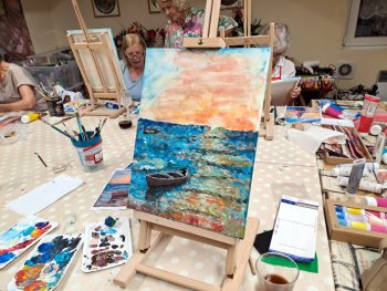 Spomienky na leto - maľba akrylom